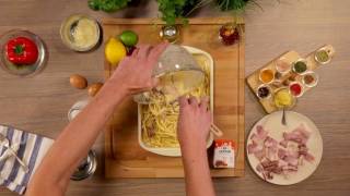 Paste carbonara la cuptor cu smantana pentru gatit LaDORNA [upl. by Daron]