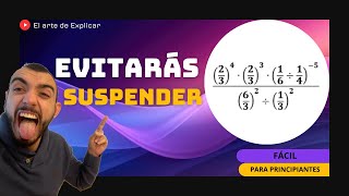 👨‍🎓Descubre como resolver Operaciones COMBINADAS con FRACCIONES y POTENCIAS Parte 3 FÁCIL Y RÁPIDO [upl. by Bernetta]