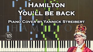 How to play Youll be back from the musical Hamilton on piano  Piano Cover  Synthesia Tutorial [upl. by Nisen494]