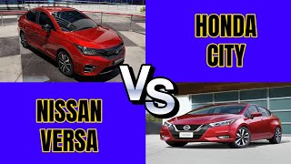 Comparativa Honda City vs Nissan Versa 2021  Review en español [upl. by Akirrehs]