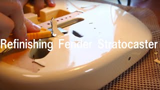 Fender Mexico Stratocaster Refinish Make it a pink guitar [upl. by Edla]