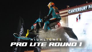 Amsoil Championship Snocross 2022  Pro Lite Round 1 Final Highlights [upl. by Llien]