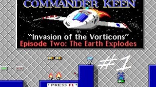 Lets Play Commander Keen The Earth Explodes 1  Oops [upl. by Landa305]