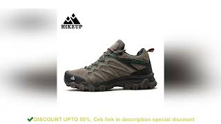 ✔️HIKEUP High Quality Leather Hiking Shoes Durable Outdoor Sport Men Trekking Leather Shoes LaceUp [upl. by Clotilde455]