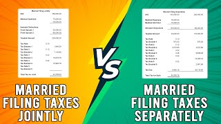 Married Filing Taxes Jointly vs Separately  Which Is Better What Are The Differences [upl. by Madge]