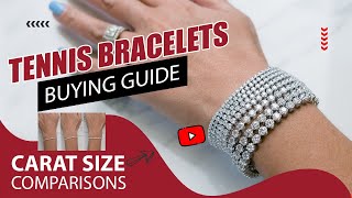 Tennis Bracelet Buying Guide  Diamond Carat comparisons on a hand 1 carat2 3457810 carat [upl. by Uela]