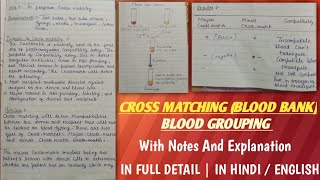 Cross matching blood  cross matching blood procedure  cross matching blood bank [upl. by Nollid]