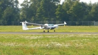 Stemme S15 motorglider ► Landing and Takeoff ✈ Groningen Airport Eelde [upl. by Nebuer]