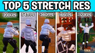 The Top 5 BEST Stretched Resolutions In Fortnite Chapter 5 FPS BOOST [upl. by Uella]