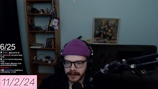 HELLO WAKE UP IM LIVE aksually twitch VOD  11224 [upl. by Eberhart]