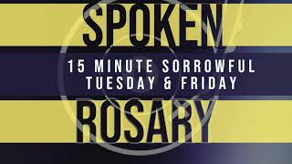 15 Minute Rosary  Sorrowful  Tuesday amp Friday  SPOKEN ONLY  Simple Rosary Video in English [upl. by Eillam]