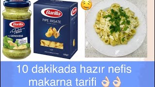 Fesleğen soslu makarna tarifi barilla pesto sosunu denedik 👍🏻  Farklı yemek tarifleri [upl. by Querida]