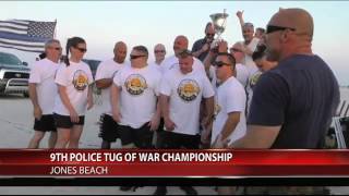 Nassau and Suffolk officers engage in a tug of war to benefit members of the military [upl. by Greenwald]