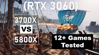 Ryzen 3700x vs 5800x NVidia RTX 3060 benchmark in 1080p 1440p [upl. by Schaffer]