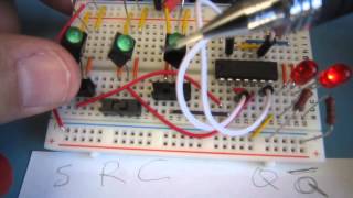 Clocked and latched SR flip flop nand digital logic memory circuit [upl. by Diva7]