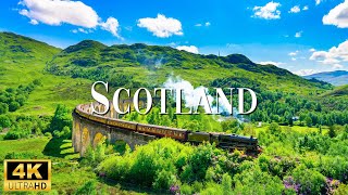 FLYING OVER SCOTLAND 4K Video UHD  Relaxing Music With Stunning Beautiful Nature Film For Reading [upl. by Aryamoy]