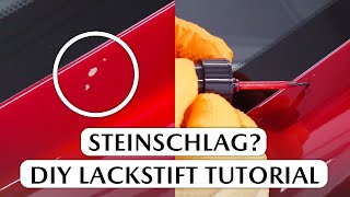 Anleitung Steinschläge mit Lackstift 💅 ausbessern  Lackreparatur schnell einfach günstig [upl. by Nohtiek]