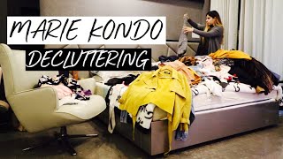 TIDYING UP LIKE MARIE KONDO  Konmari Decluttering  Before amp After [upl. by Walkling560]