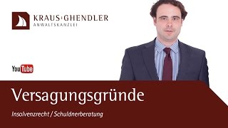 Insolvenz Reform 2014 Versagung der Restschuldbefreiung  Versagungsgründe [upl. by Alimhaj541]