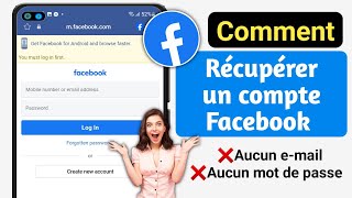 Comment Recuperer Un Compte Facebook Sans Numero Sans Email 2024 [upl. by Gennie]