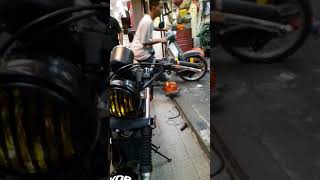 Exhaust sound of cmc daytona cafe racer and instaling accesories [upl. by Sumer]