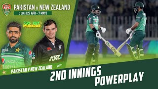 2nd Innings Powerplay  Pakistan vs New Zealand  2nd ODI 2023  PCB  M2B2T [upl. by Anivad389]