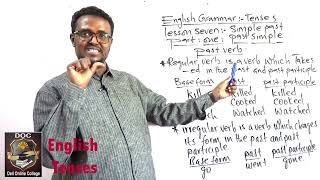 English GrammarLesson 7 Simple past tense [upl. by Nahtnhoj65]