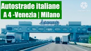 Venezia  Milano A4 Autostrade italiane drive travel autostrada [upl. by Airdnna467]