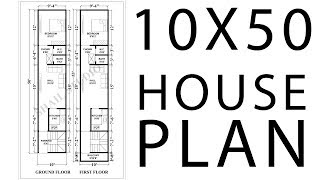 10X50 House plan 2d map by nikshail [upl. by Ekud]