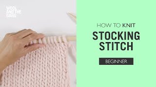 How to knit Stocking Stitch [upl. by Tine556]