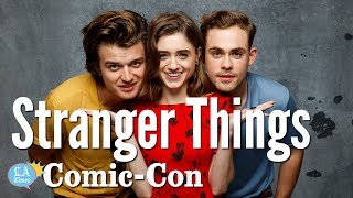 quotStranger Thingsquot Cast Says quotThe Hype Was Realquot ComicCon  Los Angeles Times [upl. by Ilesara]