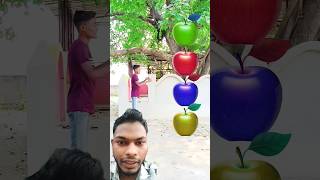 Apple colour eat 🍎🍏 shorts eat apple vfx bhoot cartoon gadgets viral [upl. by Rida425]