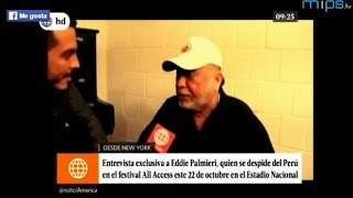 Entrevista a Eddie Palmieri en America Television Lima Peru [upl. by Akimad]