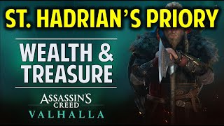 Saint Hadrians Priory Chest Key Wealth amp Treasure Location  CENT  AC Valhalla [upl. by Esyahc]