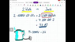 Die kWh in Joule umrechnen [upl. by Aihsena]