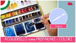 Acquerello Corso online Lezione 31 Come PREPARARE i COLORI FAQ quanta acqua metto [upl. by Anayit]