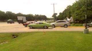 Badass Chevelle wrecks Leaving car show gets sideways and lost control [upl. by Adnilim556]