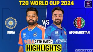 India vs Afghanistan T20 World Cup Match Highlights  T20 World Cup 2024  IND vs AFG Highlights [upl. by Asiluy]