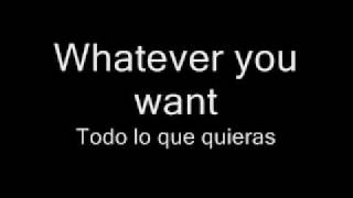 whatever you want letra en español [upl. by Papst]