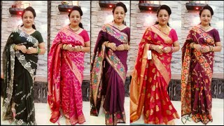 MeeshoMyntra festive saree haul  Festive saree collection meesho myntrasaree meeshosareehaul [upl. by Notsruht]