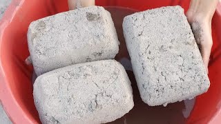 Asmr black sand cement crumbling in lot of water 💦💦 satisfying videos 📸📸📸 [upl. by Ayidah878]