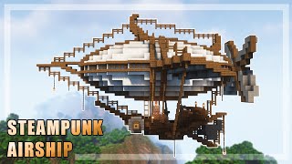 Minecraft How to Build a Steampunk Air Ship  Tutorial [upl. by Artinek]