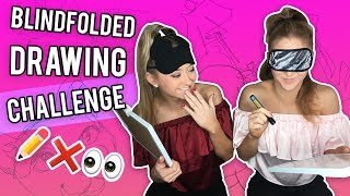 Blindfolded Drawing Challenge  The Rybka Twins [upl. by Cochard]