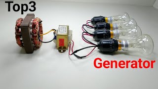 Top3Free Electricity 50KW 1000V Generator Transformer Copper Coil Light Bulb Experiments [upl. by Jacklyn231]