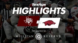 Highlights Texas AampM 34 Arkansas 22 [upl. by Nickerson530]