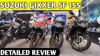 SUZUKI GIXXER SF 155  New ON Road Price Mileage Top Speed Detailed Review 👌 [upl. by Ellenij]