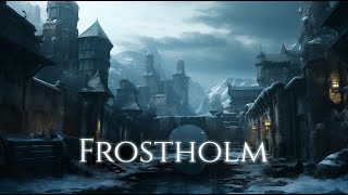 Cold Winter Fantasy Town Ambience and Music  Frostholm  cold northern town ambientmusic [upl. by Yecnahc993]