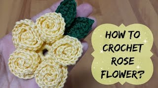 How to crochet rose stitch flower  Crochet [upl. by Holey407]