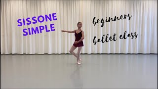 httpswwwprimaballetclasscom Sissone Simple  Centre  Left  Beginners [upl. by Issiah949]