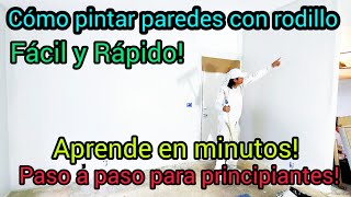 Cómo pintar paredes con rodillo fácil y rápido el mejor video explicado de YouTube [upl. by Eimac]